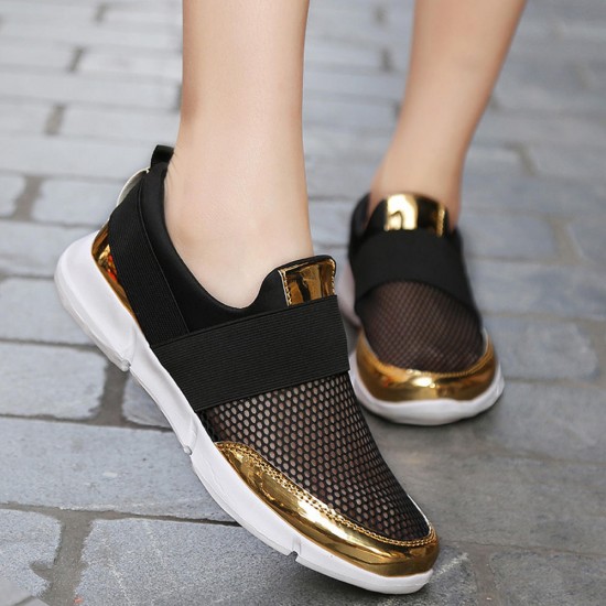 Hollow Out Breathable Sneakers Slip On Casual Shoes