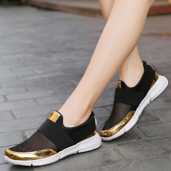 Hollow Out Breathable Sneakers Slip On Casual Shoes