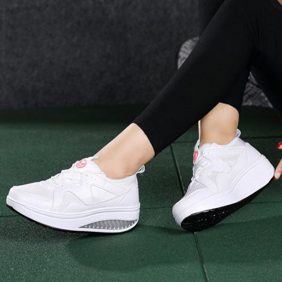 Lace-Up Casual Rocker Sole Shoes Sport Running Shoes For Women