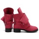 Ankle Adjustable Buckle Slip On Women Boots