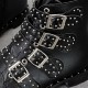 Big Size Women Rivet Buckle Ankle Zipper Boots