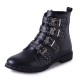 Big Size Women Rivet Buckle Ankle Zipper Boots