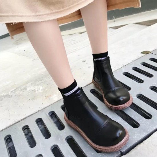 Casual Comfortable Round Toe Ankle Boots Shoes Women
