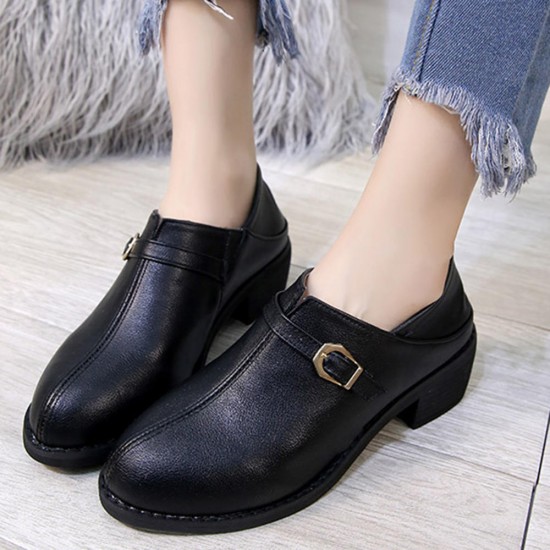 Casual Comfy Round Toe Slip On Women Ankle Boots