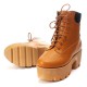 Lady Chunky Heel Platform Cut out StrappyBoots