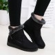 New Large Size Women Winter Boots Round Toe Ankle Short Snow Boots