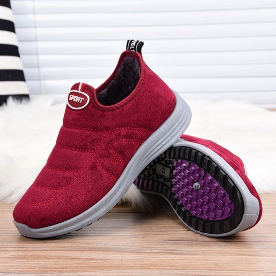 Slip On Casual Women Shoes Suede Warm Ankle Boots