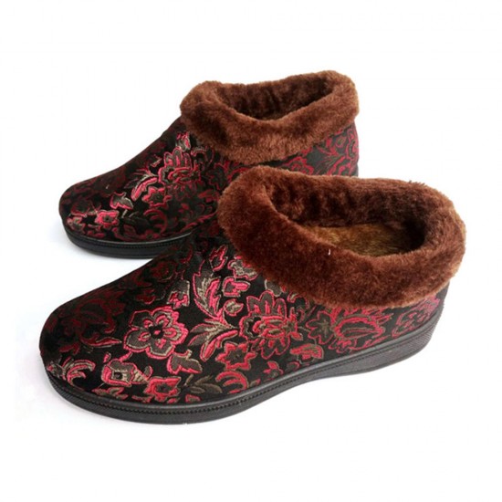 Snow Boots Warm Printing Pattern Winter Ankle For Women