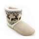 Winter Warm Thicken Deer Print Artificial Snow Boots