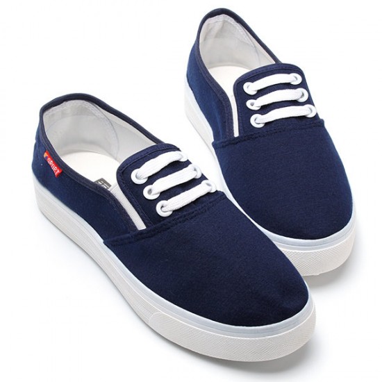 Casual Breathable Rubber Canvas Sneakers Running Slip-on Flats Shoes