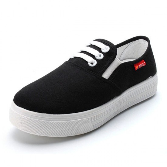 Casual Breathable Rubber Canvas Sneakers Running Slip-on Flats Shoes