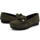 Casual Low Top Women Slip On Flat Shoes In Suede