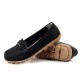 Casual Soft Sole Beaded Pattern Flat Loafers For Women