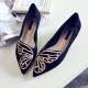 New Fashion Women Soft Comfortable Casual Ballet Slip On Flat Butterfly Loafers Flats Shoes