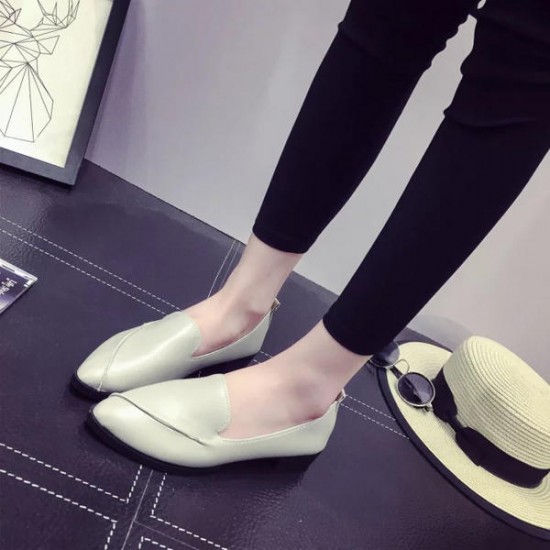 Pointed Toe Casual Slip On Flat Loafers For Women