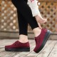 Suede Platforms Lace Up Casual Fashion Shoes For Women