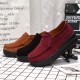 Women Wedge Heel Platforms Casual Suede Round Toe Shoes