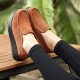 Women Wedge Heel Platforms Casual Suede Round Toe Shoes