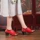 Retro Folkways Genuine Leather Casual Pumps