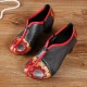 Retro Folkways Genuine Leather Casual Pumps