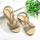 Beaded Roman Style Elastic Beach Flat Sandals