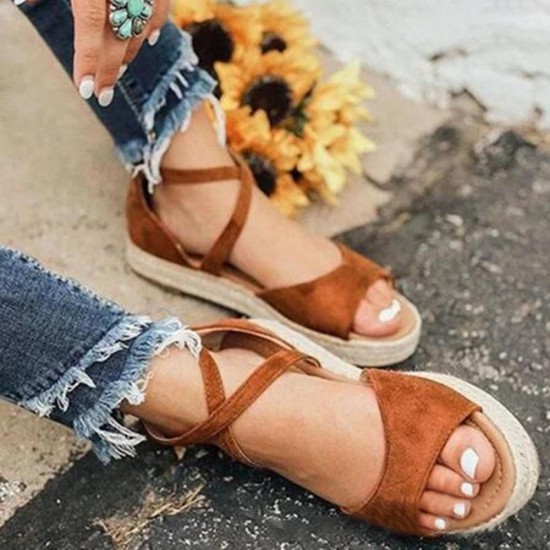 Big Size Flat Thick Bottom Roman Zipper Sandals