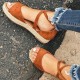 Big Size Flat Thick Bottom Roman Zipper Sandals