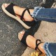 Big Size Flat Thick Bottom Roman Zipper Sandals