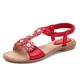 Bohemian Flowers T Strap Casual Comfortable Sandals