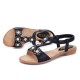 Bohemian Flowers T Strap Casual Comfortable Sandals