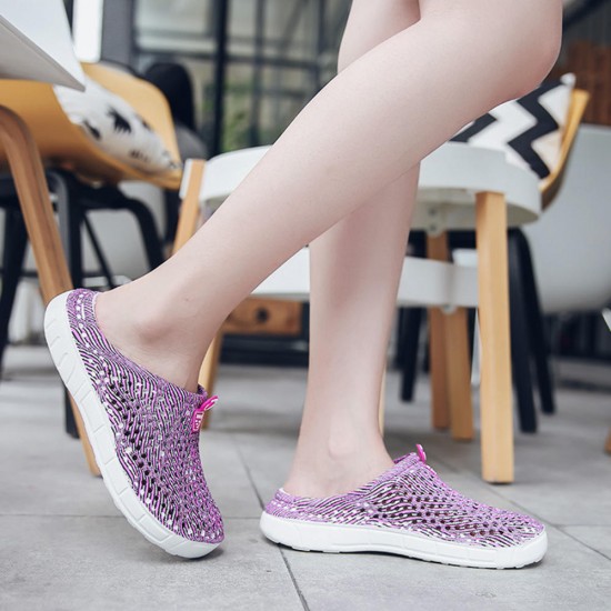Mesh Hollow Out Breathable Slip On Sandals