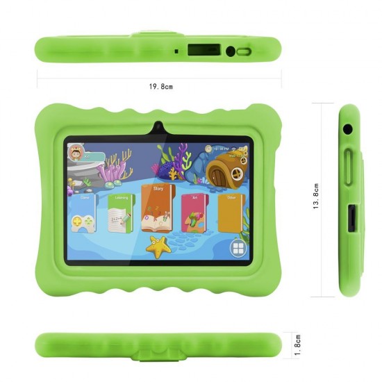 Ainol Q88 RK3126C 1.3GHz 1GB RAM 16GB Android 7.1 OS Kid Tablet-Green