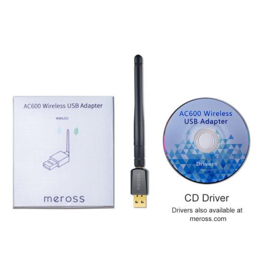 600Mbps 5G/2.4Ghz Dual Band Wireless USB Adapter WiFi Network Card LAN Dongle With Two Antennas
