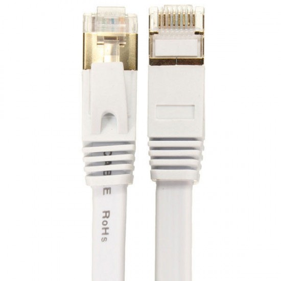 10 Gigabit Cat 7 Flat Ethernet Patch Network LAN Cable 600Mhz RJ45 Modem Router