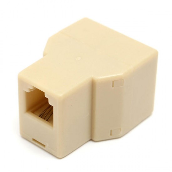 10 pcs 1 to 2 Female RJ11 Telephone Phone Jack Line Y Splitter Adapter Connector 10 pcs 1 to 2 Female RJ11 Telephone Phone Jack Line Y Splitter Adapter Connector