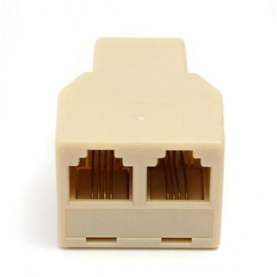 10 pcs 1 to 2 Female RJ11 Telephone Phone Jack Line Y Splitter Adapter Connector 10 pcs 1 to 2 Female RJ11 Telephone Phone Jack Line Y Splitter Adapter Connector