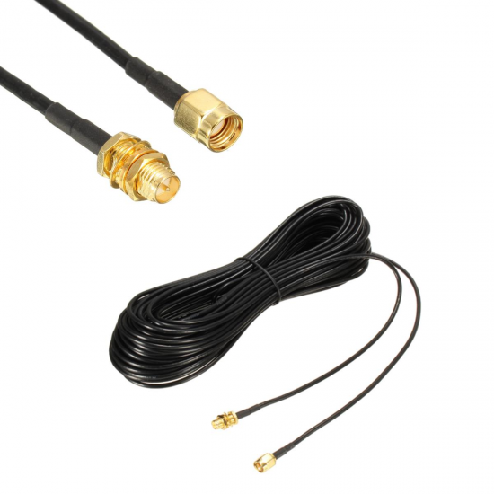 20CM/ 1M/ 5M/ 10M RP-SMA Male to Female Wireless Antenna Extension Cable