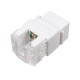 White Cat 6 RJ45 8P8C Punch Down Keystone Modular Ethernet Snap-in Jack Network Adapter