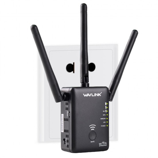 Wavlink 750Mbps 5GHz 2.4GHz Wireless Wifi Extender Repeater Router With 3 External Antennas