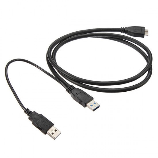 1M USB 3.0 A Male to Micro B Power Extension Y Cable for HDD PC