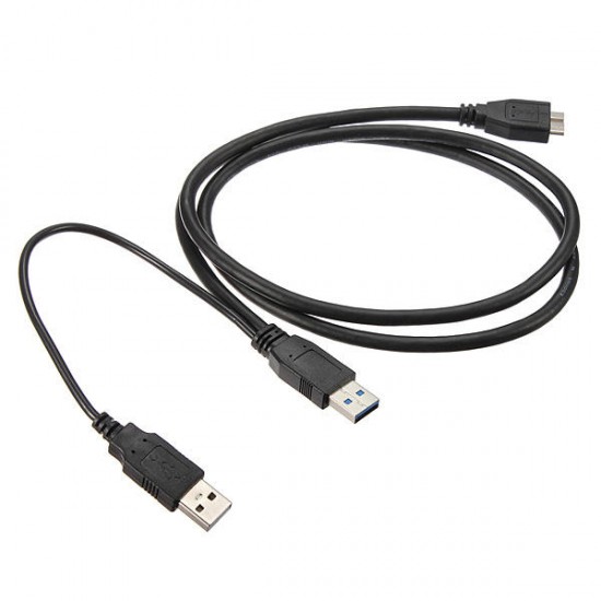 1M USB 3.0 A Male to Micro B Power Extension Y Cable for HDD PC 1M USB 3.0 A Male to Micro B Power Extension Y Cable for HDD PC