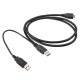 1M USB 3.0 A Male to Micro B Power Extension Y Cable for HDD PC 1M USB 3.0 A Male to Micro B Power Extension Y Cable for HDD PC