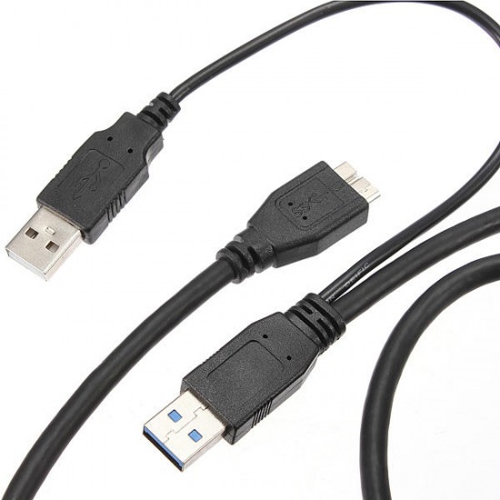 1M USB 3.0 A Male to Micro B Power Extension Y Cable for HDD PC 1M USB 3.0 A Male to Micro B Power Extension Y Cable for HDD PC