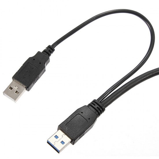 1M USB 3.0 A Male to Micro B Power Extension Y Cable for HDD PC