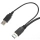 1M USB 3.0 A Male to Micro B Power Extension Y Cable for HDD PC 1M USB 3.0 A Male to Micro B Power Extension Y Cable for HDD PC