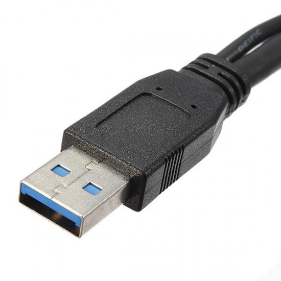 1M USB 3.0 A Male to Micro B Power Extension Y Cable for HDD PC