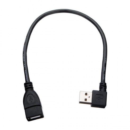 1PCS USB A female to USB A Male Right Angle Connector Cable F/M
