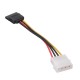 1x SATA 15 Pin Female to Molex IDE 4 Pin Male Power Cable