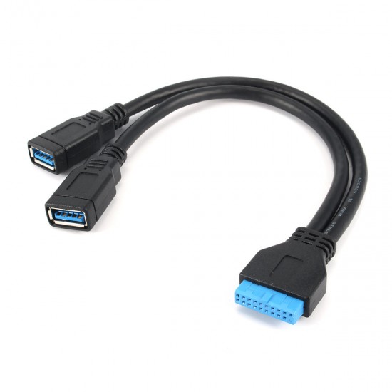 20 Pin to Double USB 3.0 Data Cable for PC