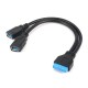 20 Pin to Double USB 3.0 Data Cable for PC 20 Pin to Double USB 3.0 Data Cable for PC